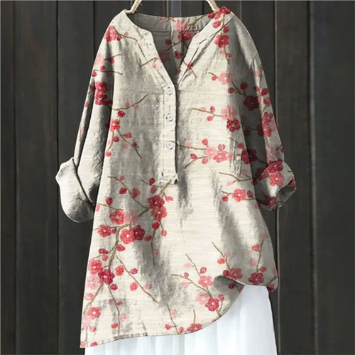 Bequeme Bluse mit Blumenmuster