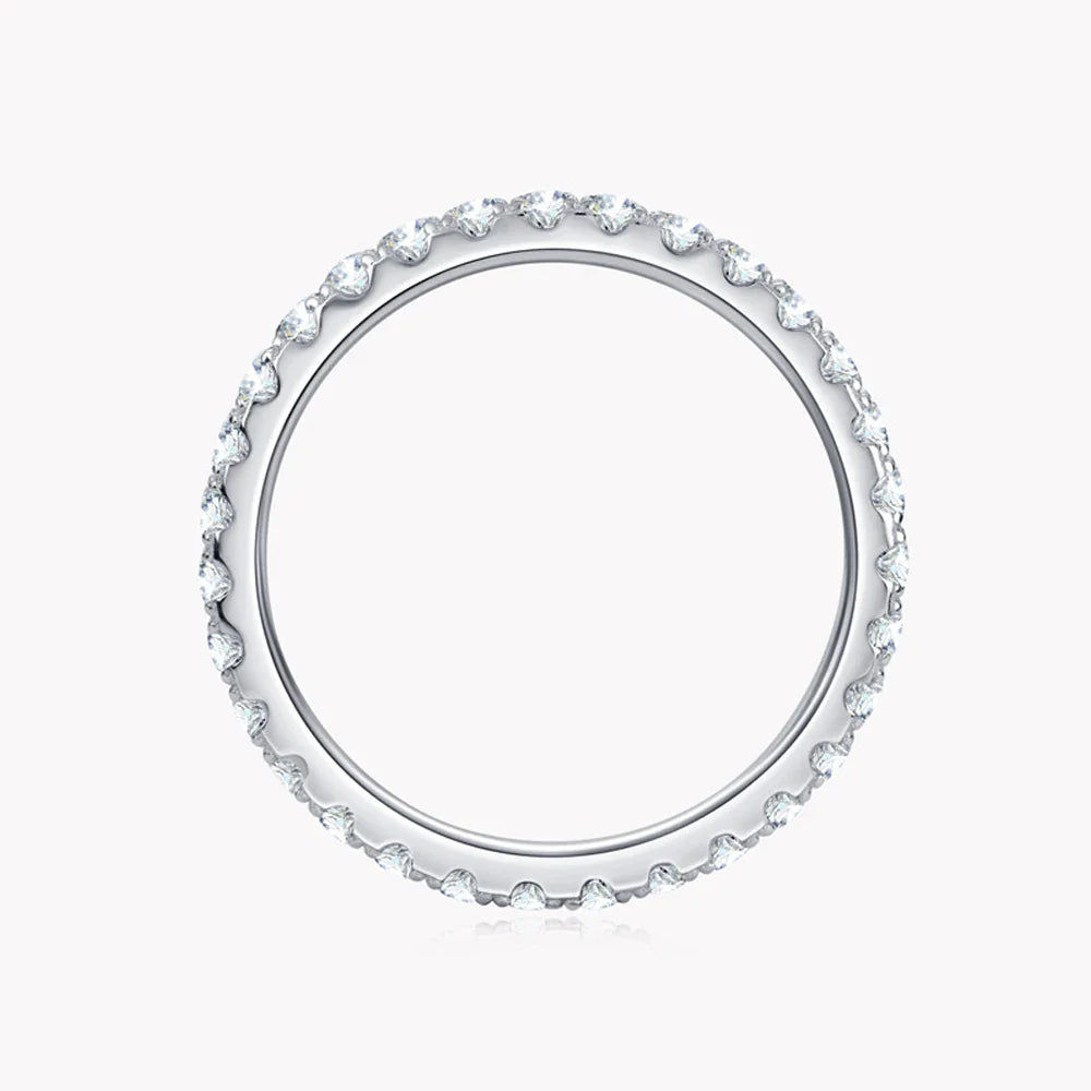 Exquisite Moissanite Ewigkeit Band - 18k Weißgold Luxus | Shop Nory