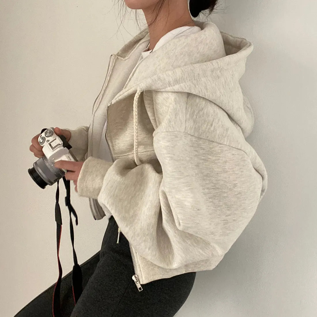 Große Sweatshirts mit Reißverschluss