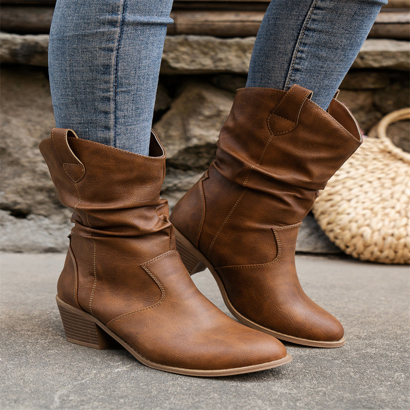 Elegante Cowboy-Lederschuhe