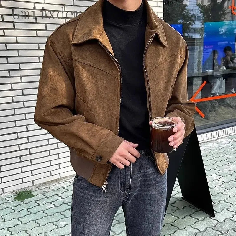 Stilvolle Vintage Casualherbstjacke für Herren