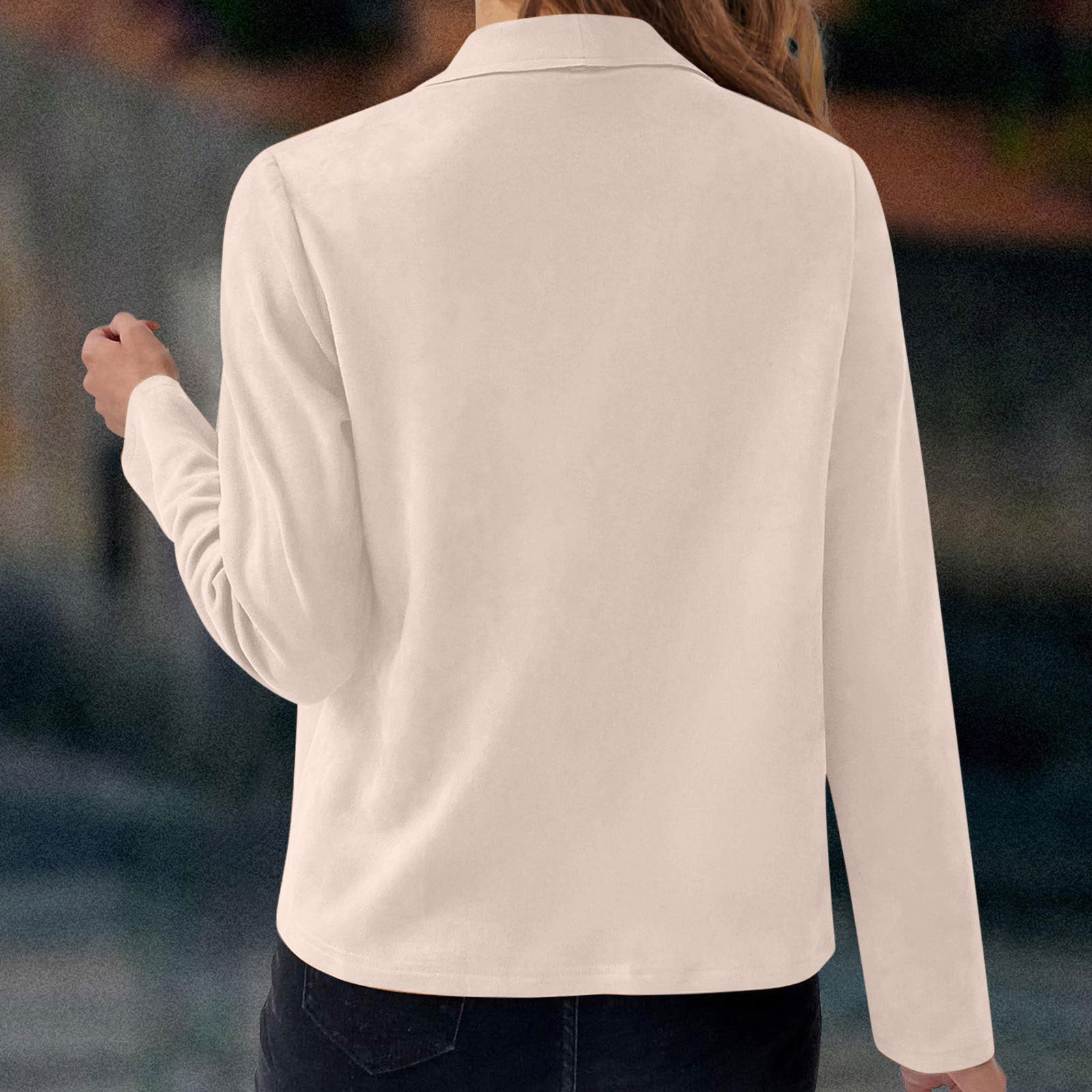 Elegante Wasserfalljacke mit Reißverschlussdetails