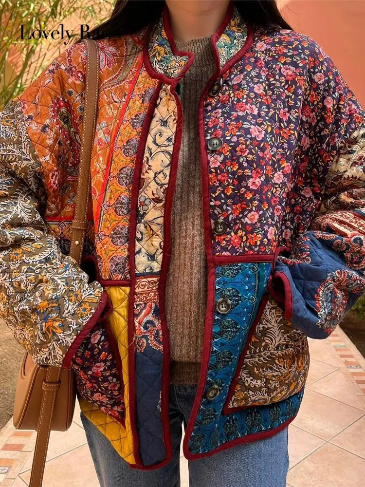 Blumengemusterte WendShopnorylouson Wärme und Stil in Einem Boho-design