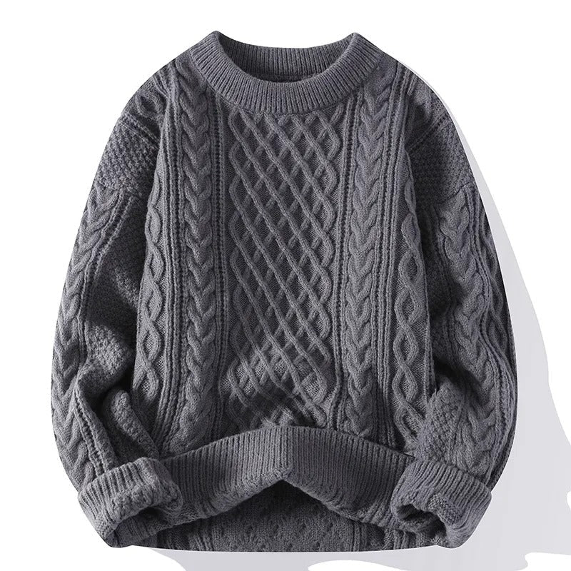 Vintage Strickpullover mit O-Ausschnitt