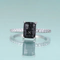 Rutilquarz-Ring aus Sterlingsilber im Smaragdschliff | Shop Nory