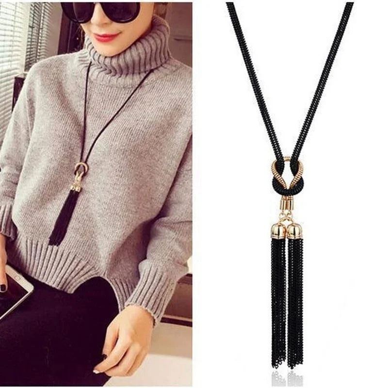 Elegante geometrische Quaste Anhänger Halskette für Frauen | Shop Nory