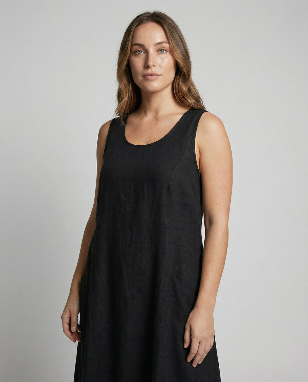 Vintage Ärmelloses Plus Size Kleid