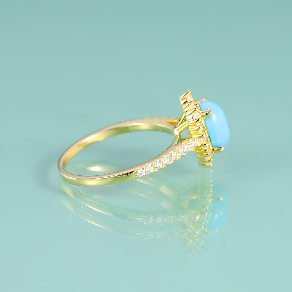 Goldtürkiser Ring Kate Middleton Prinzessin Diana Ring | Shop Nory