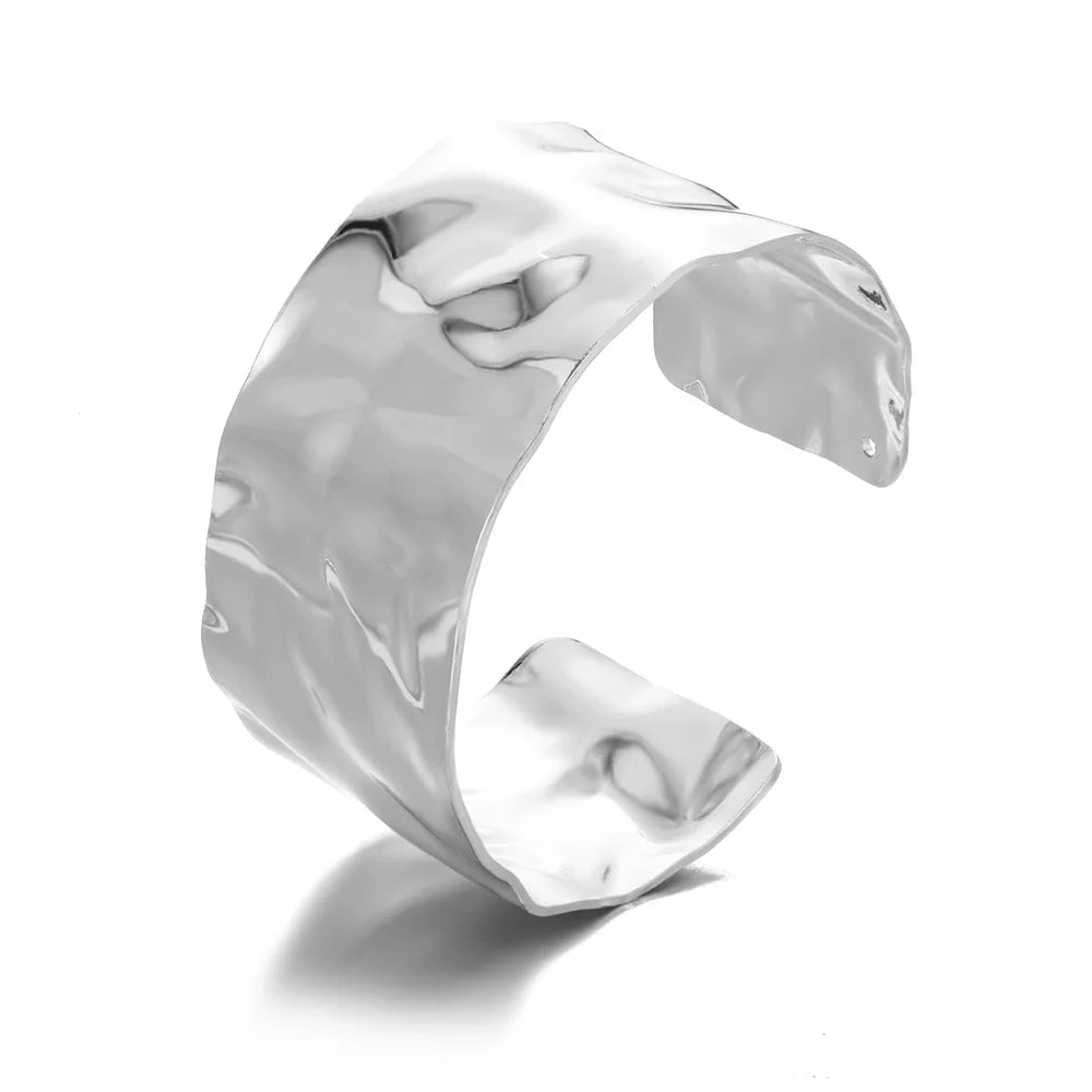 Vintage Floral Armreif – Goldfarbiger Edelstahl-Bangle für Frauen Shop Nory