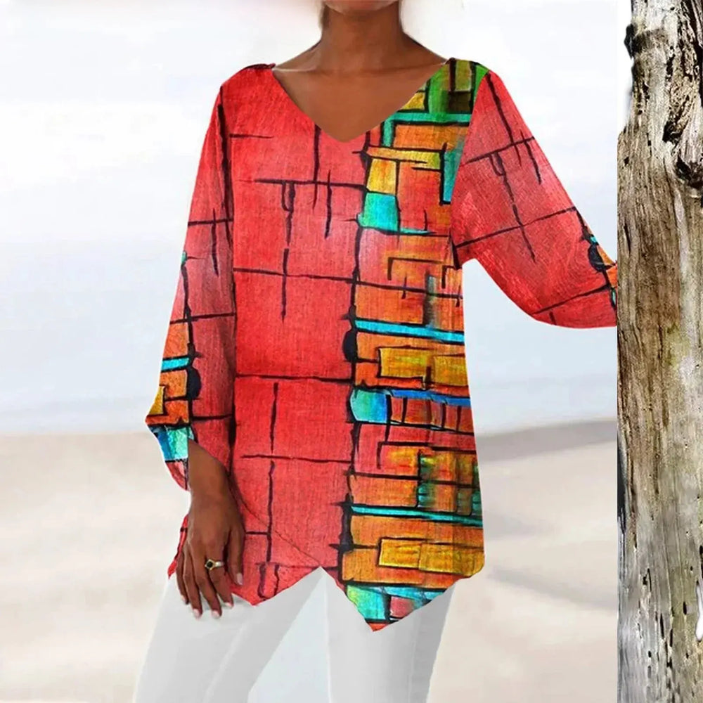 Vintage V-Ausschnitt Top