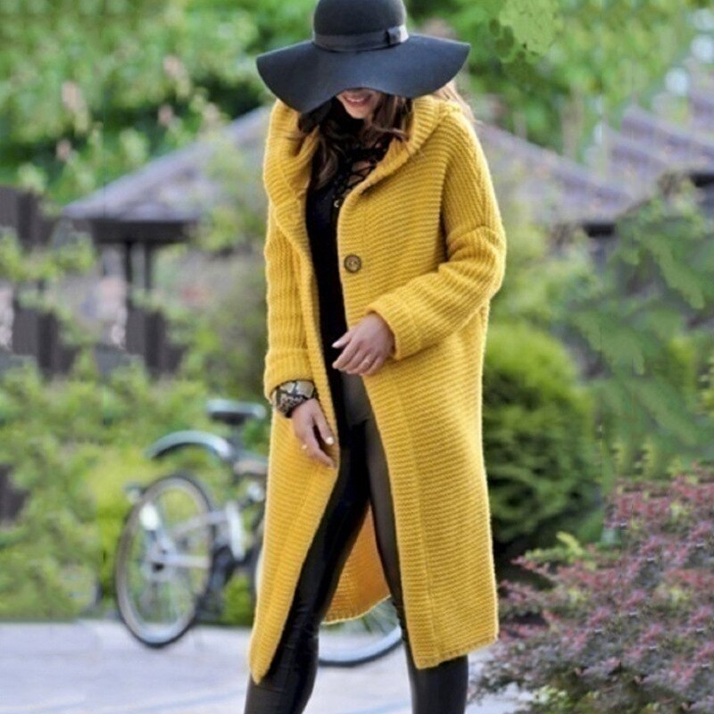 Cardigan mit Kapuze Schöner Cardigan mit Stil