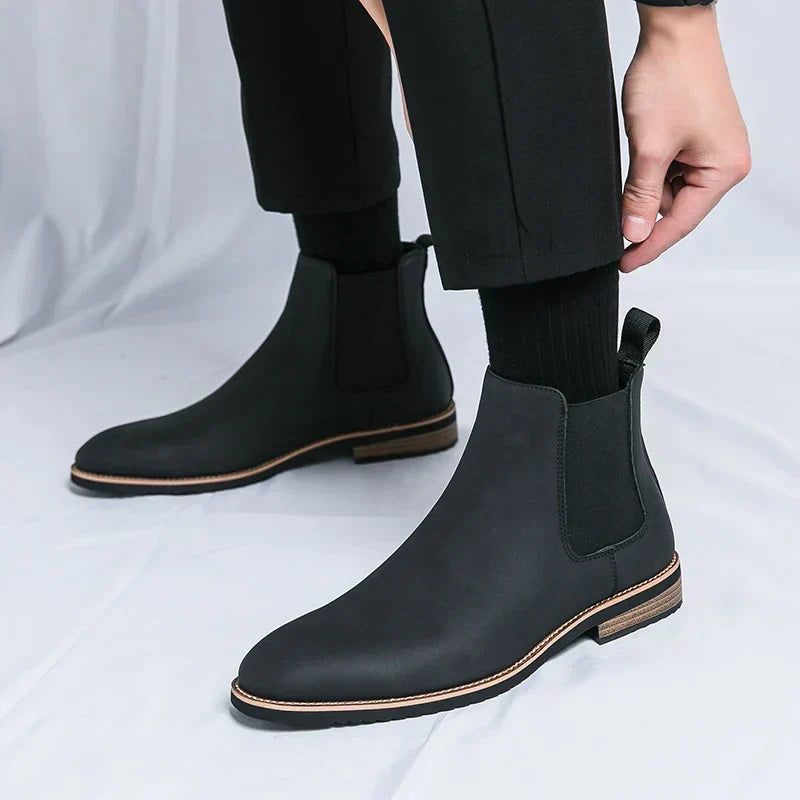 Leder Chelsea Stiefel