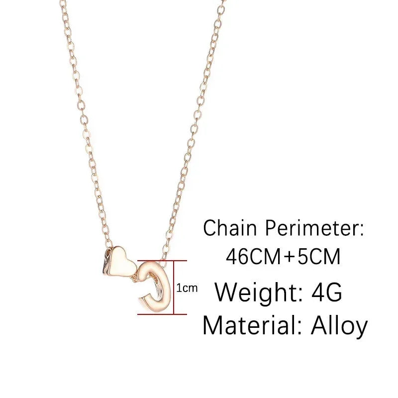 Dainty Initial Herz Halskette – Gold oder Silber Buchstaben Choker für Frauen Shop Nory