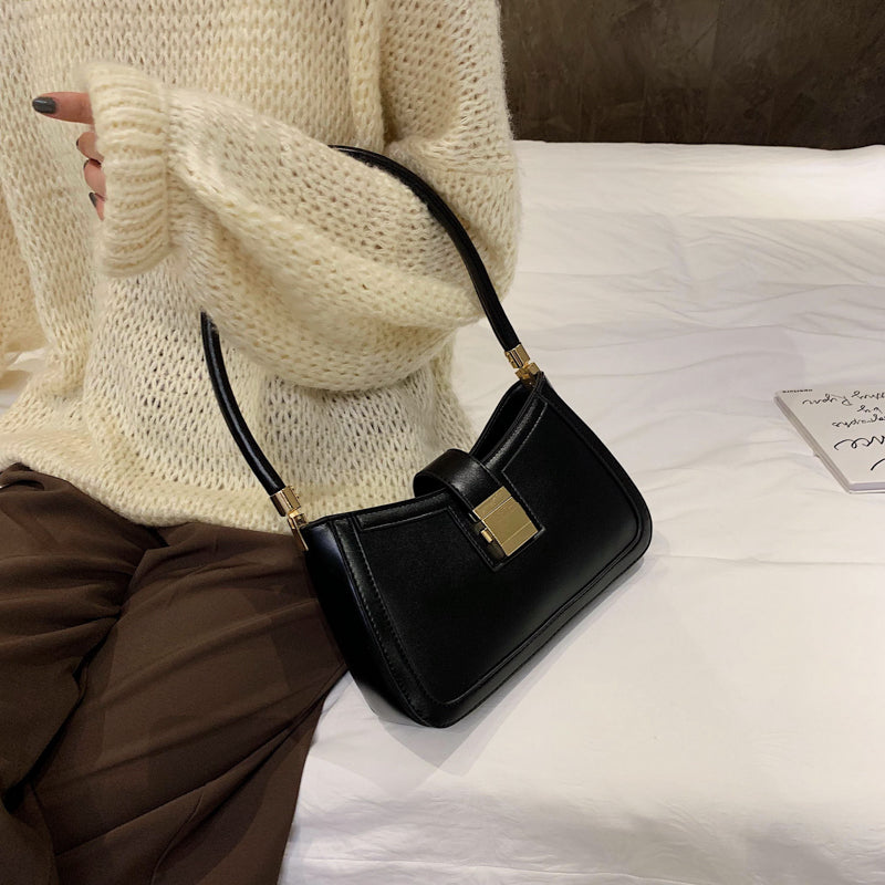 Shopnory | Stilvolle Linke Schultertasche Damen Designer Handtasche mit Reißverschluss