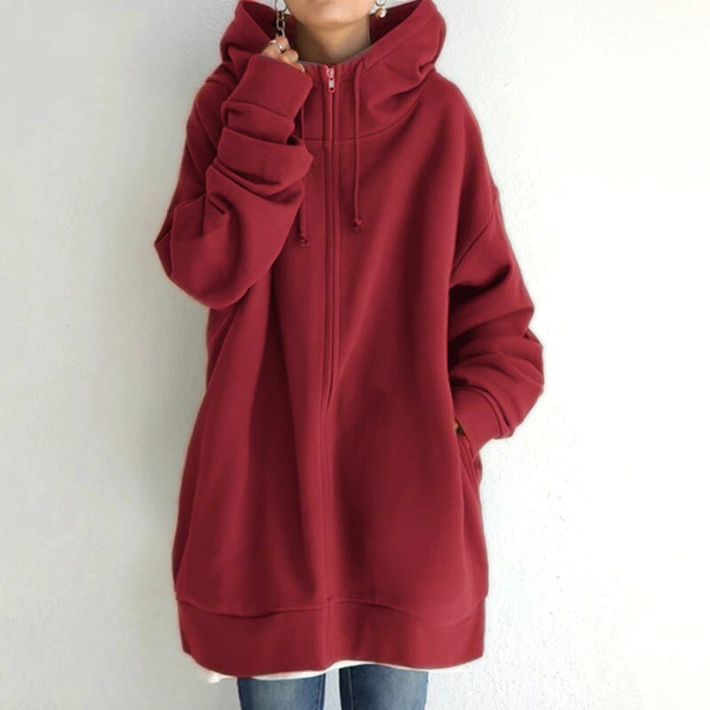 Lange Herbst Strickjacke