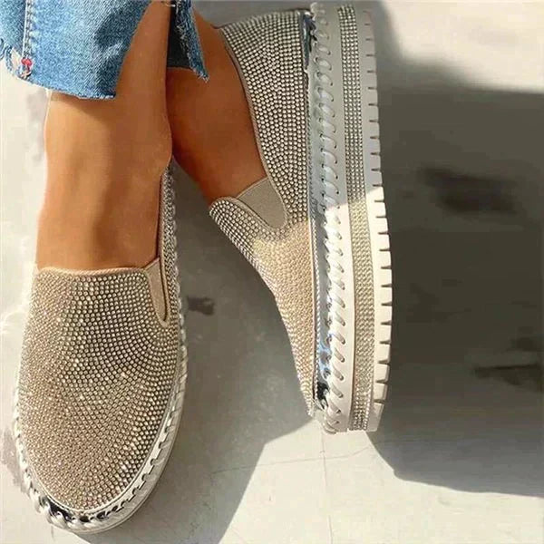 Schillernde Slip-On-Sneaker