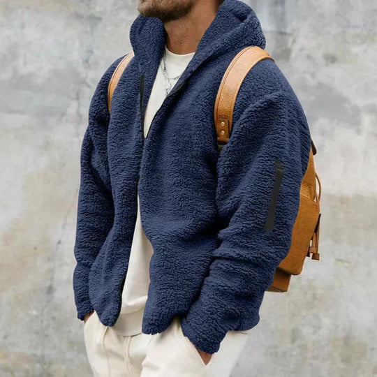 Herren Kapuzen-Fleecejacke