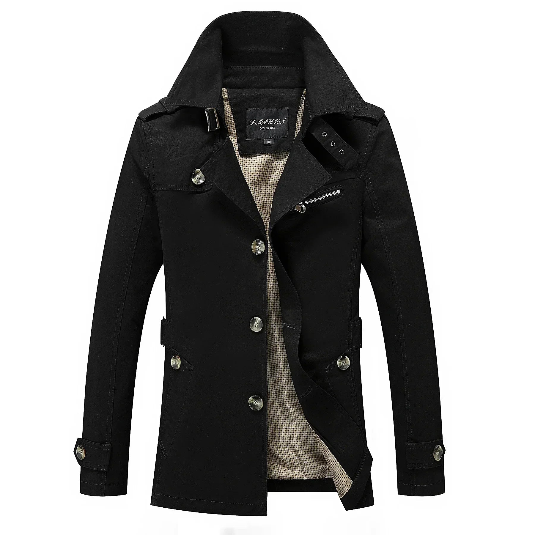 Stylischer langer Herbst-Trenchcoat für Herren