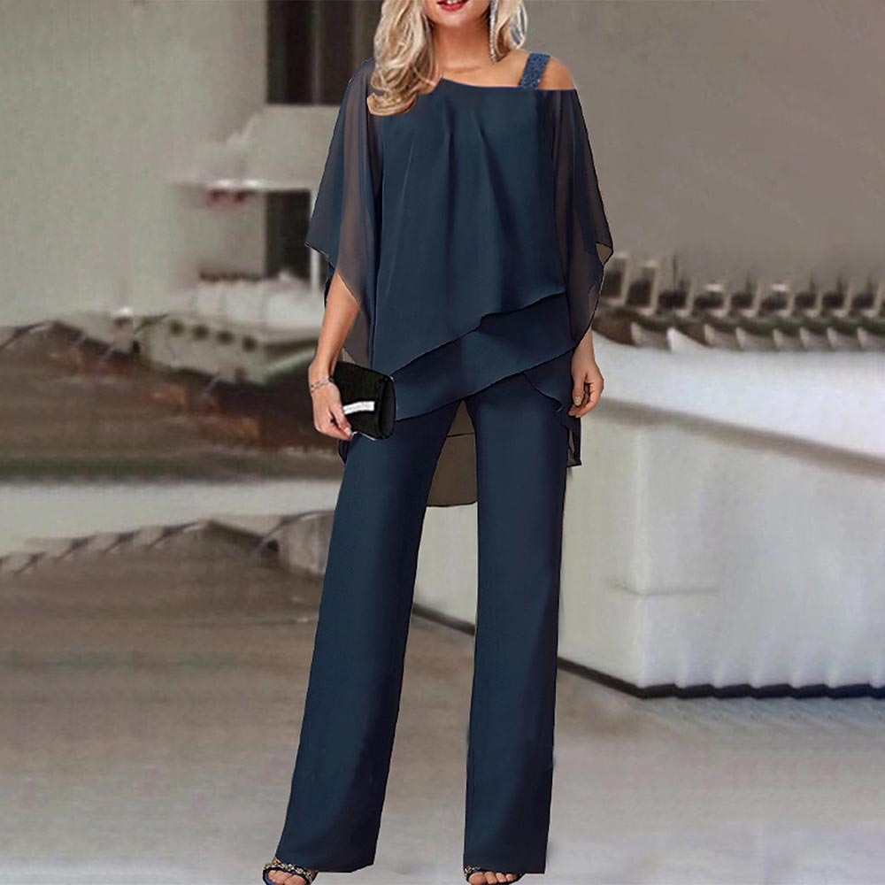 Zweiteiler Satz Eleganter Zweiteiler mit Cold Shoulder