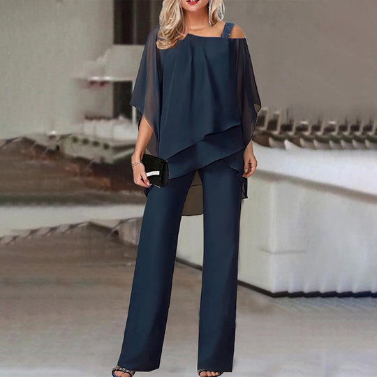 Zweiteiler Satz Eleganter Zweiteiler mit Cold Shoulder