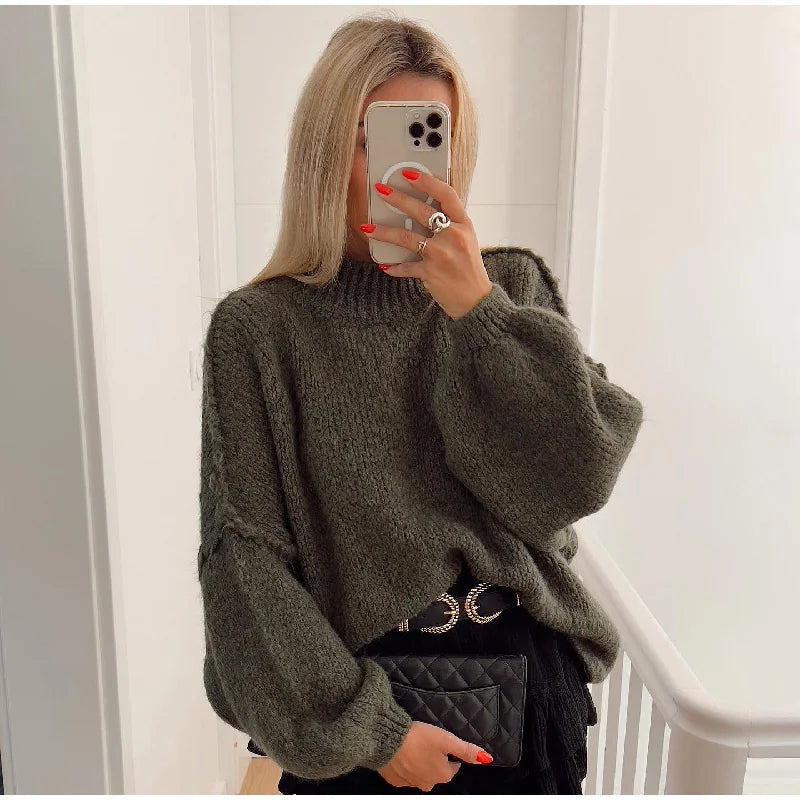 ShopNory - Flauschiger Oversize Strickpullover
