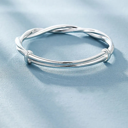 925 Sterling Silber Gewebe Armreifen | Shop Nory