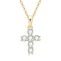 Luxuriöse Moissanit Kreuz Halskette - Erschwingliche Brillanz | Shop Nory