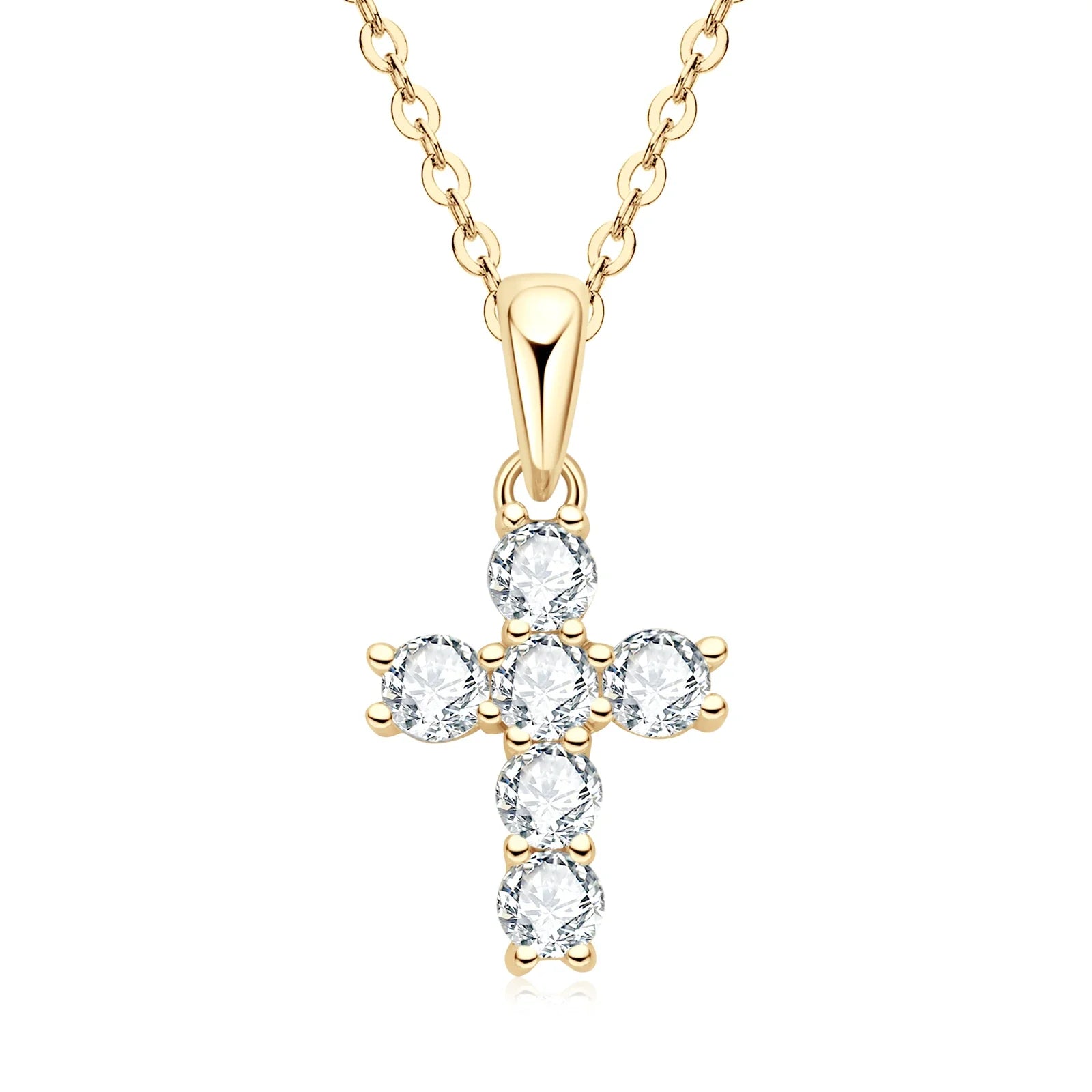 Luxuriöse Moissanit Kreuz Halskette - Erschwingliche Brillanz | Shop Nory