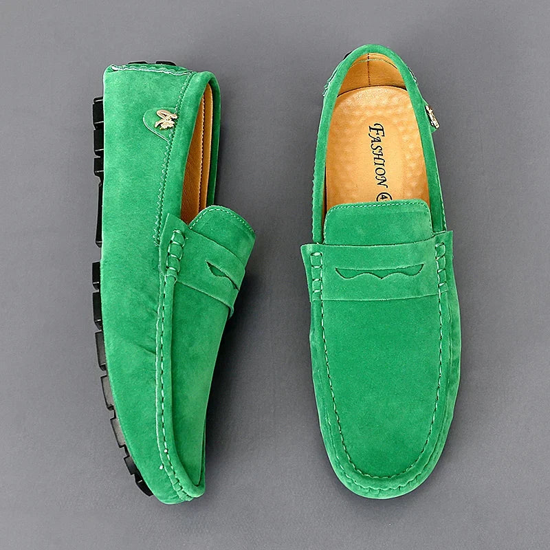 Rutschfeste Wildleder-Halbschuhe