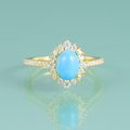 Goldtürkiser Ring Kate Middleton Prinzessin Diana Ring | Shop Nory
