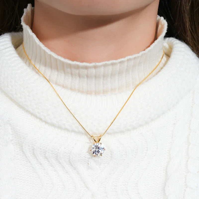 Luminöse Moissanit Anhänger Necklace - Bezahlbare Luxus | Shop Nory