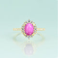 Sternrubinring 14K Gold Prinzessin Diana Replik Verlobungsring | Shop Nory