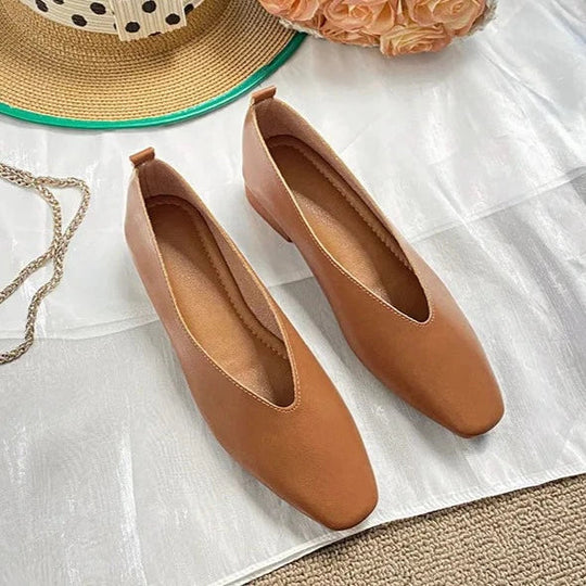 Retro Schuhe mit quadratischer Zehenform