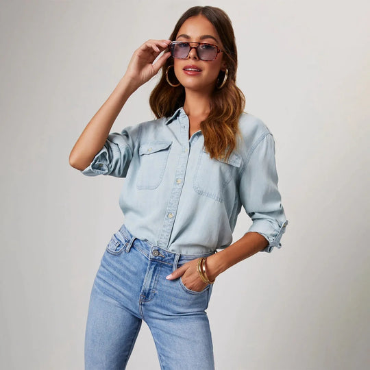 Leichte Denim Hemden