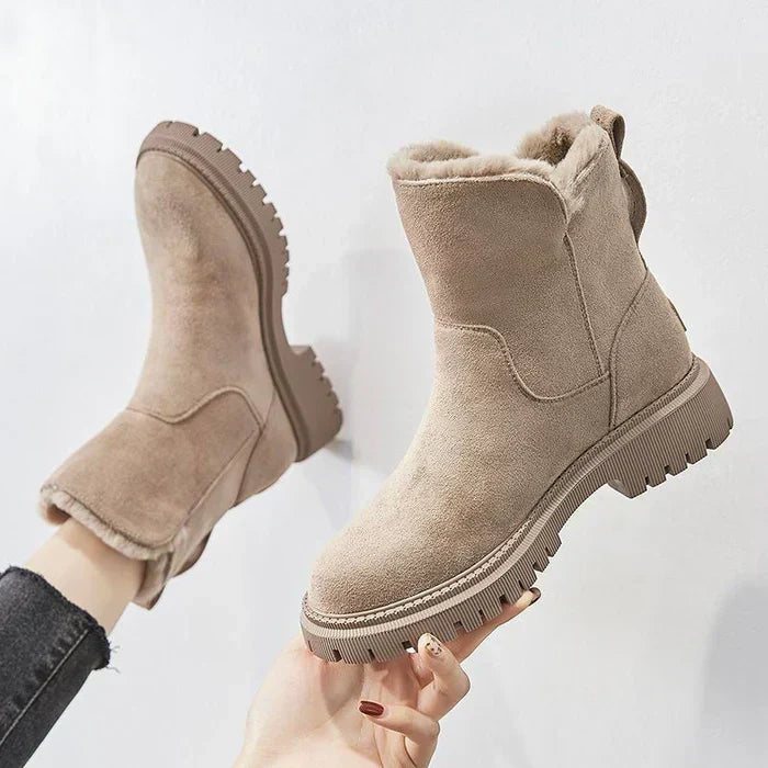 ShopNory | Damen Gefütterte Winter-Stiefeletten mit Reißverschluss