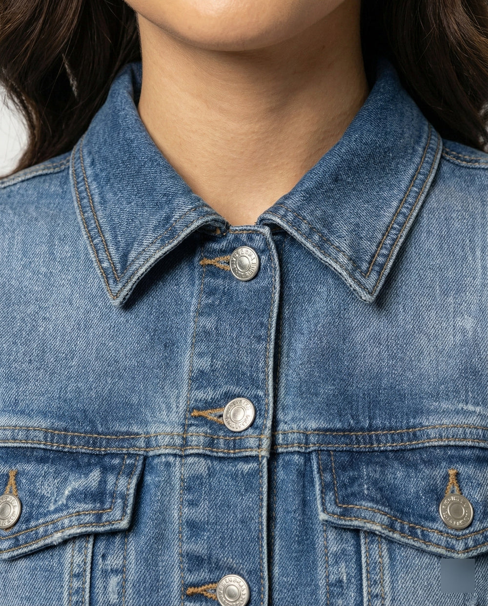 Ulrike Einreihiges Denim-Kleid