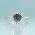 Moosachat-Ring im Billionenschliff aus 925er Sterlingsilber | Shop Nory