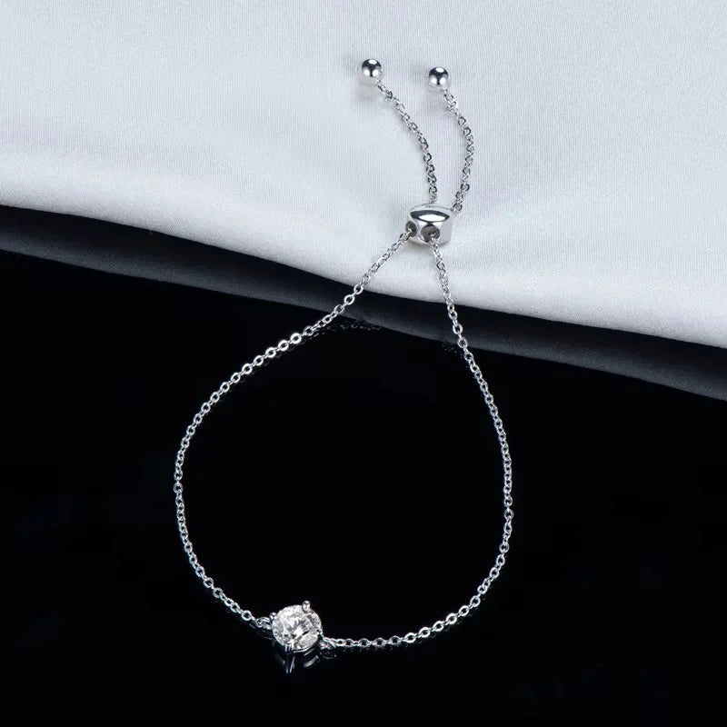 Exquisite 1 Karat Moissanit Armband in 925 Sterlingsilber | Shop Nory