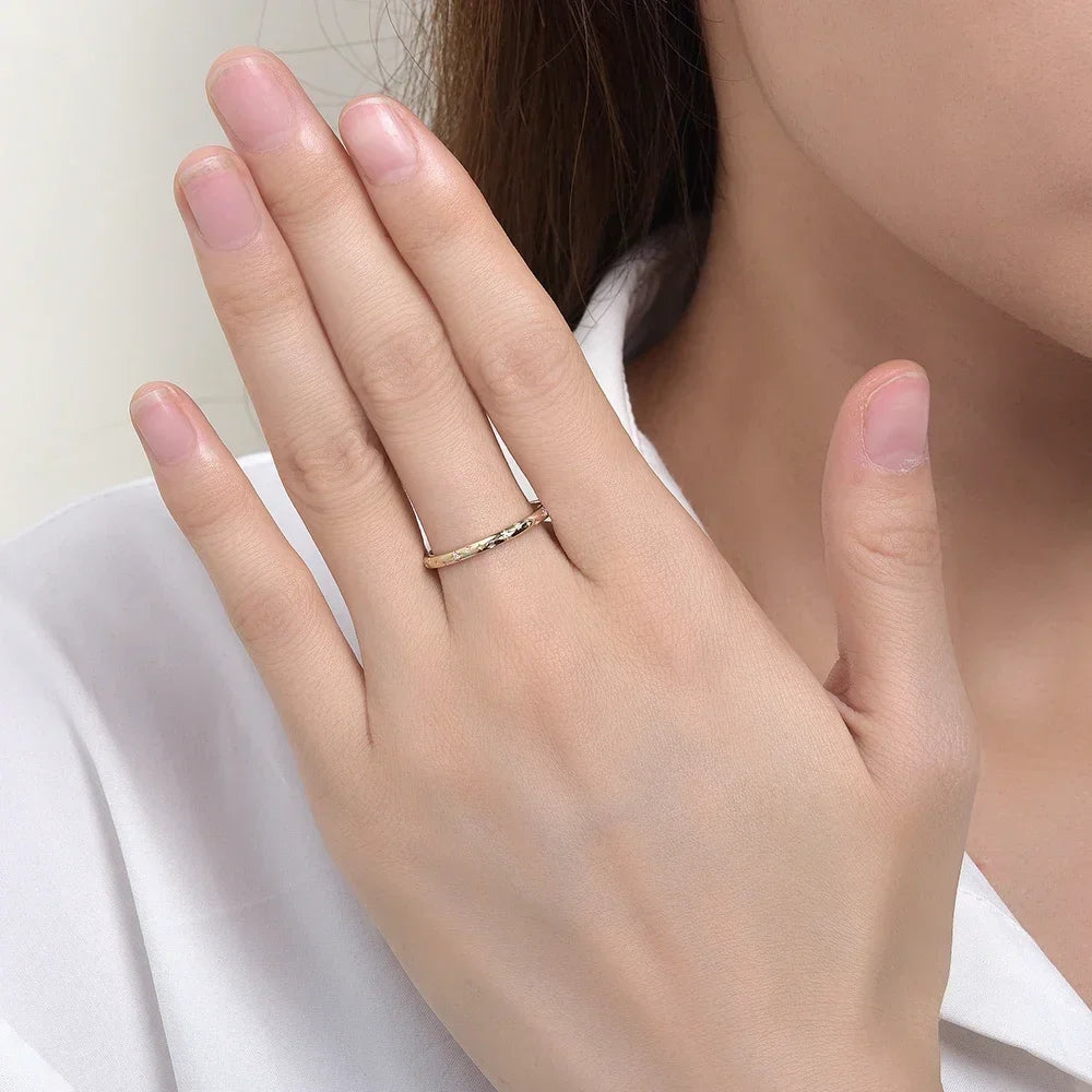 Ivictress Moissanit Luxus Band Ring – Exklusive Funken | Shop Nory