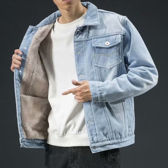 Stilvolle Winter-Jeansjacke für Männer