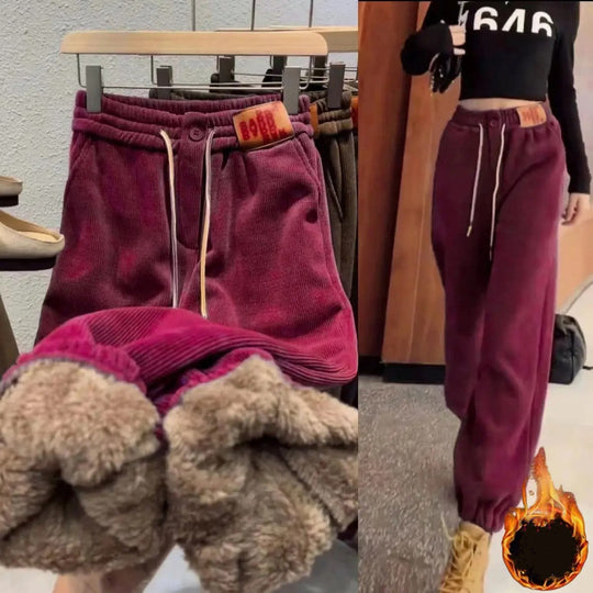 Winter Jogginghose - Warme Plüschfutter & Lässiges Design
