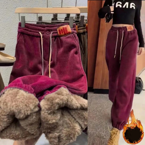 Winter Jogginghose - Warme Plüschfutter & Lässiges Design