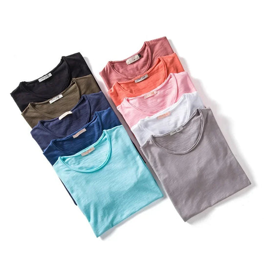 Lässiges Baumwoll-T-Shirt