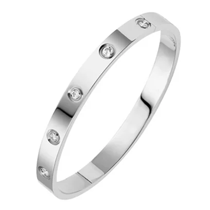 Edelstahl Rhinestonto Bangle-Armband für Frauen Shop Nory
