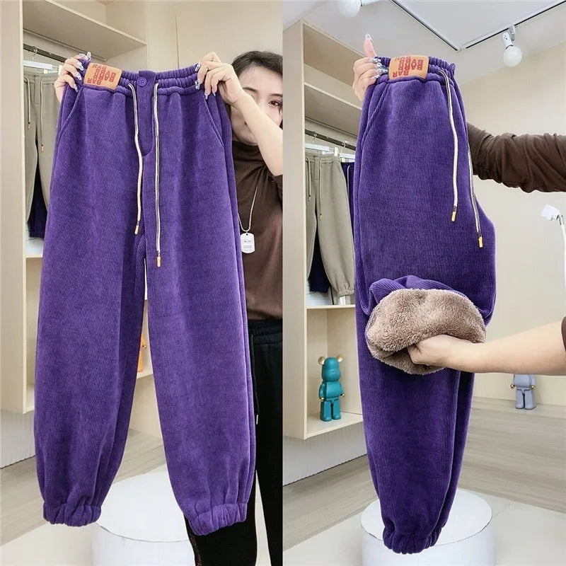 Winter Jogginghose - Warme Plüschfutter & Lässiges Design