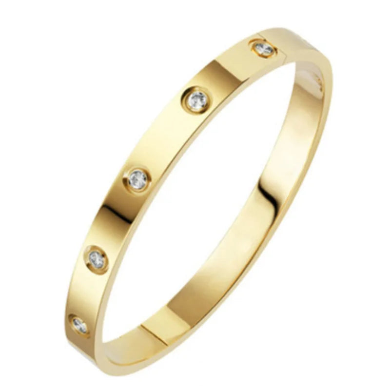 Edelstahl Rhinestonto Bangle-Armband für Frauen Shop Nory
