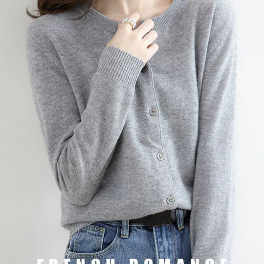 Klassische Strickjacke