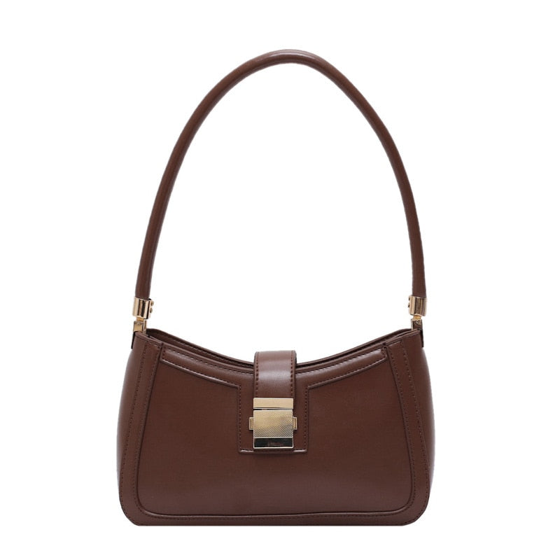 Shopnory | Stilvolle Linke Schultertasche Damen Designer Handtasche mit Reißverschluss