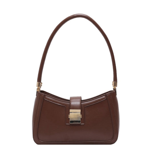 Shopnory | Stilvolle Linke Schultertasche Damen Designer Handtasche mit Reißverschluss