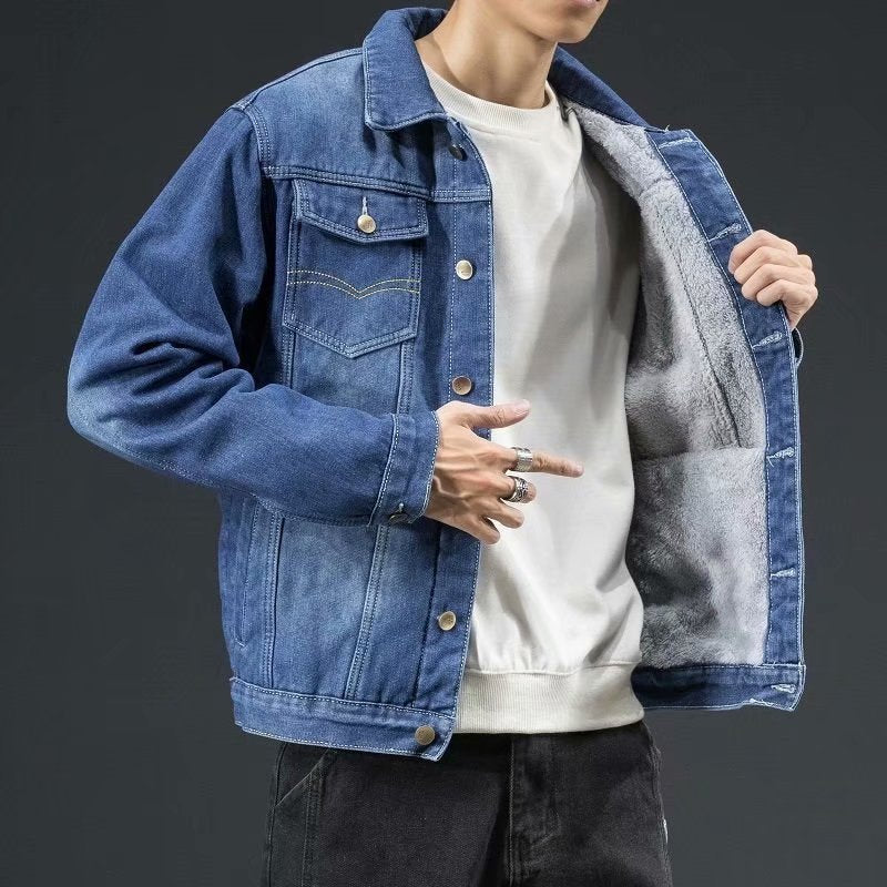 Stilvolle Winter-Jeansjacke für Männer